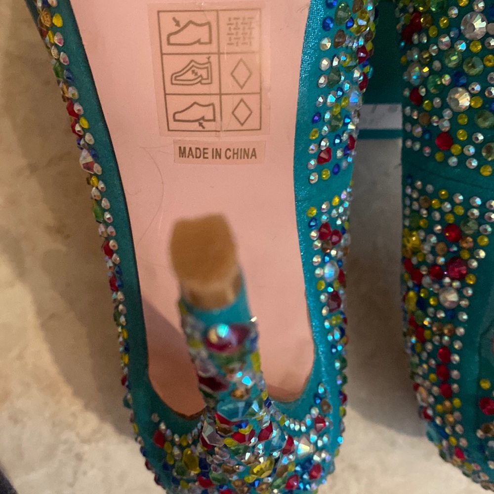 Lauren Lorraine Jeweled High Heels - Picture 11 of 11